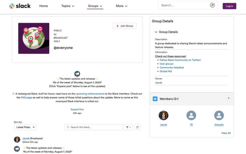 For more advanced grouping, use the Group integration